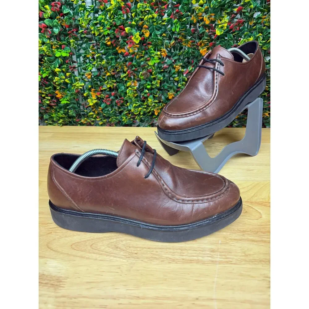 Shoe‎ The Bear Cosmos Apron Shoes Leather Lace Up Derby Brown Mens 10 EUR 44